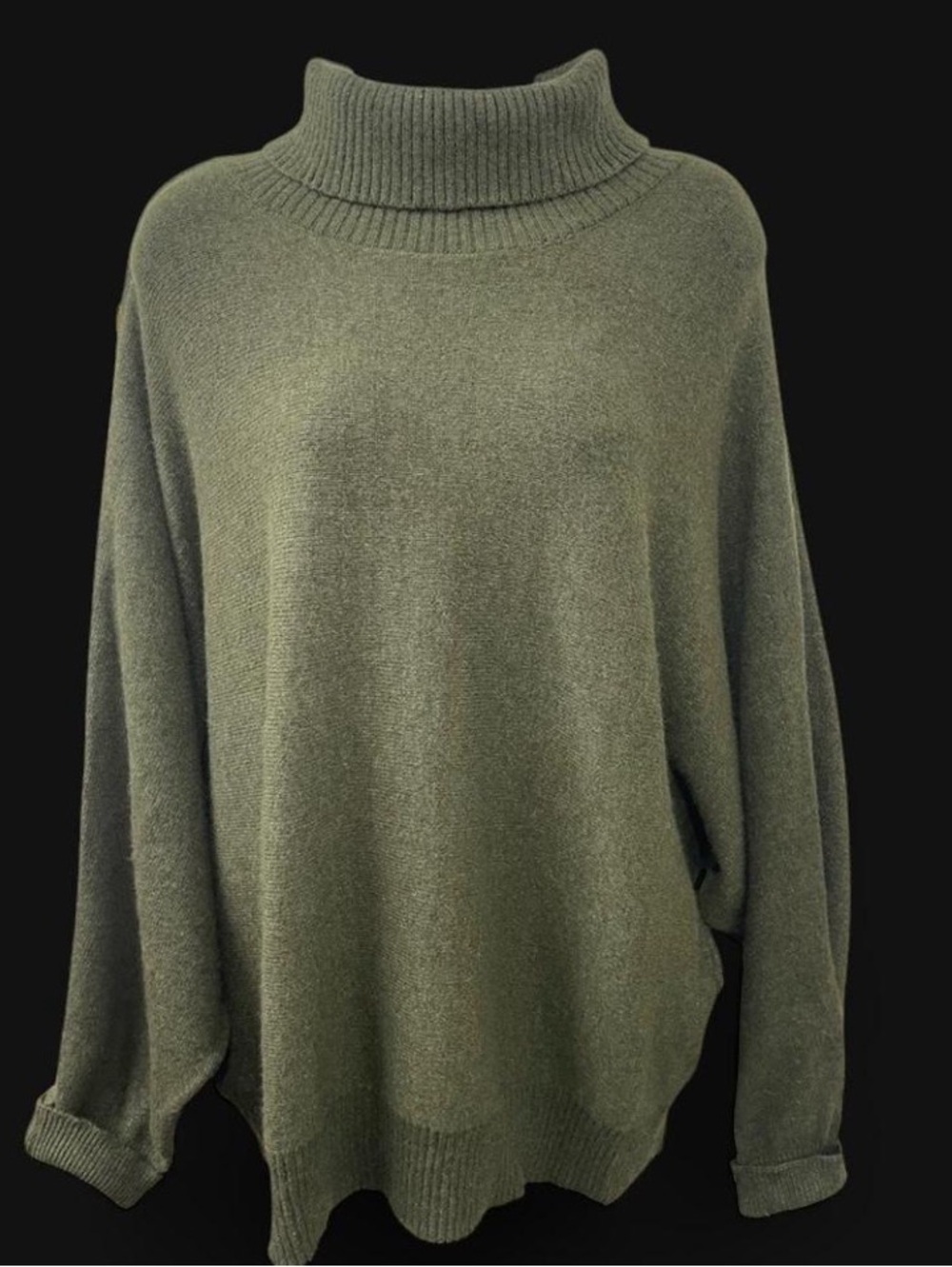 beachlunchlounge Olive Green Turtleneck Sweater